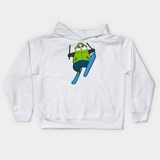 Panda as Ski jumper with Ski Kids Hoodie